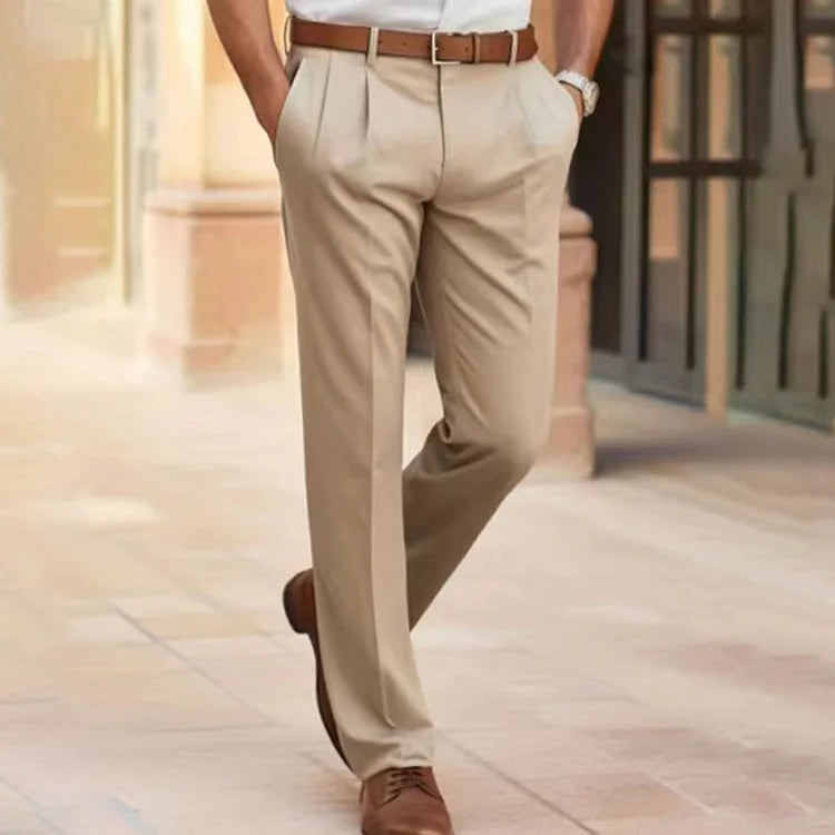 Herren Chino Hose Elegantes Design Baumwollmix mit Taschen 3