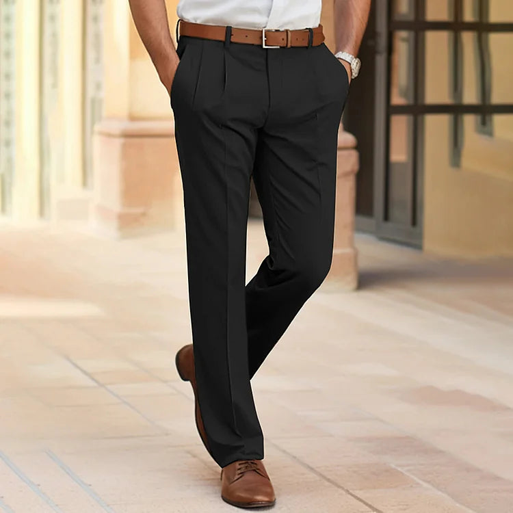 Herren Chino Hose Elegantes Design Baumwollmix mit Taschen 2