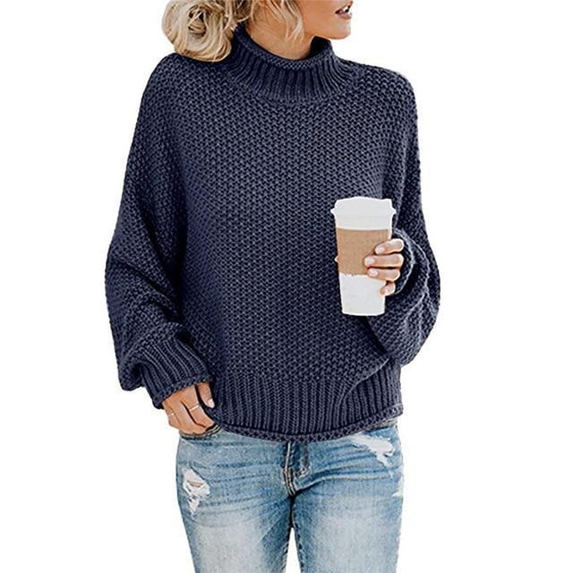 Damenpullover Langarm Elegantes Design Baumwollmischung-1