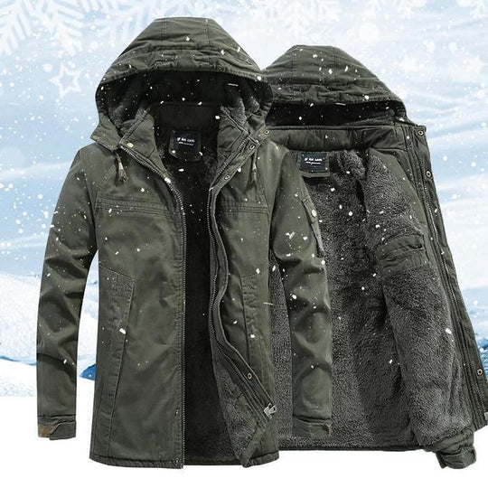 Herrenjacke Winterjacke Modisch Warm Polyester-Mischung-2