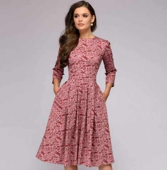 Variant image for Damen Mittellanges Kleid Festlich Hochwertiger Stoff für Hochzeitsgast-9