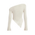 Asymmetrischer Gerippter Freizeitpullover