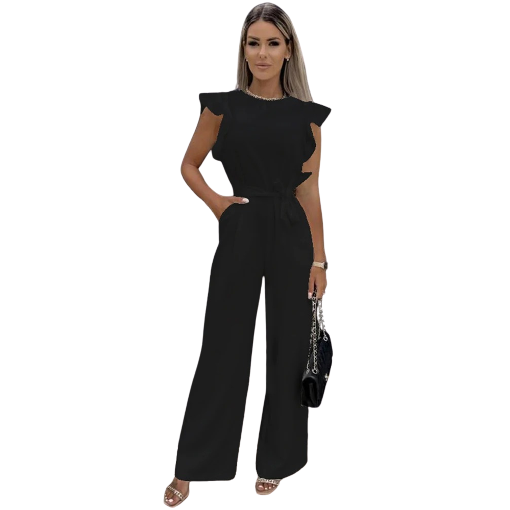 Overall mit weitem Bein und Rüschenärmeln