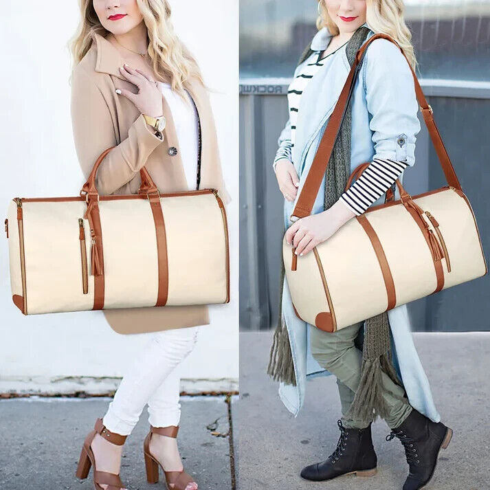 Variant image for Reisetasche Damen Schwarz Faltbar PU-Leder Weekender Tasche-3