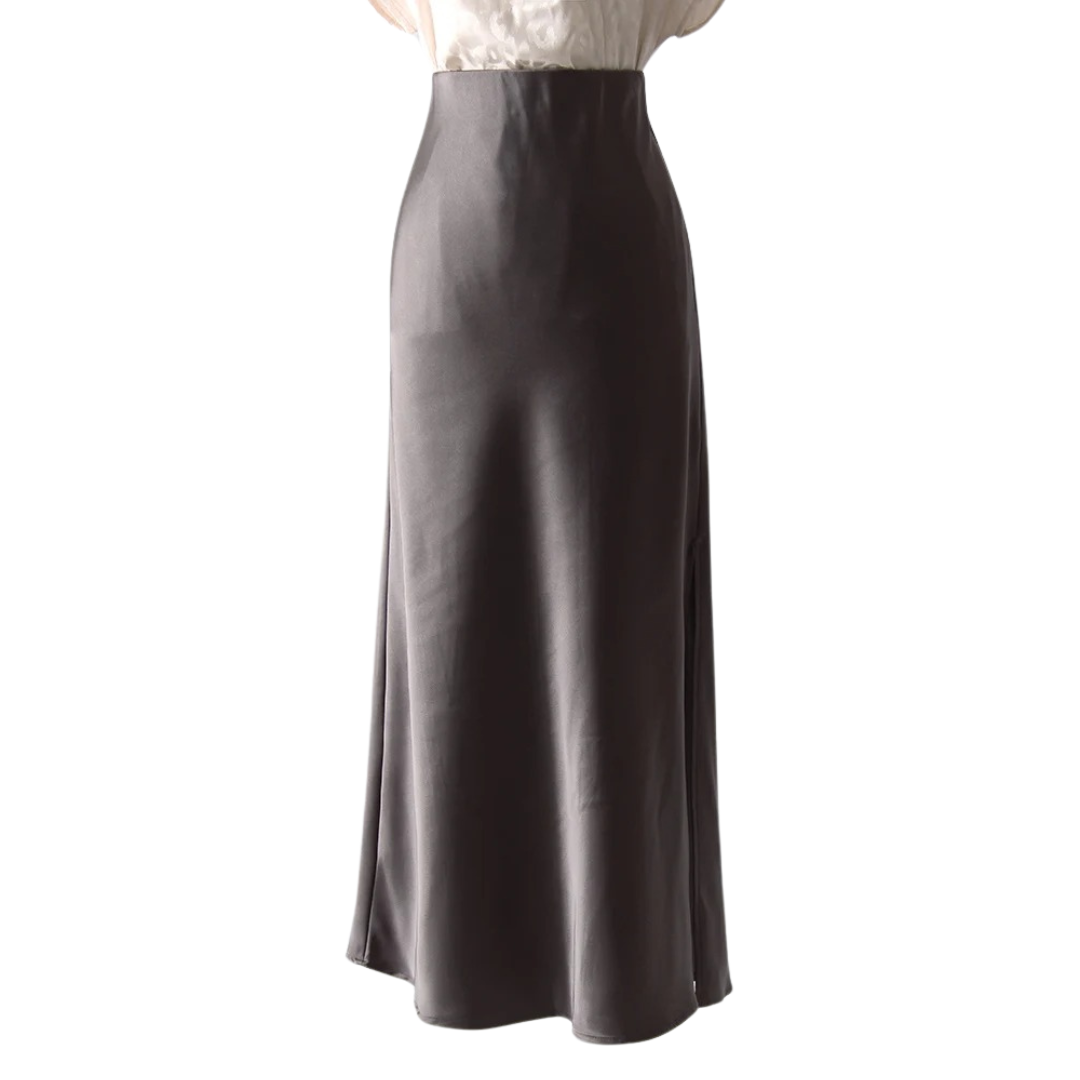 Satin-Faltenrock für Damen