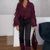 Damen durchsichtige Bluse mit Lagenlook