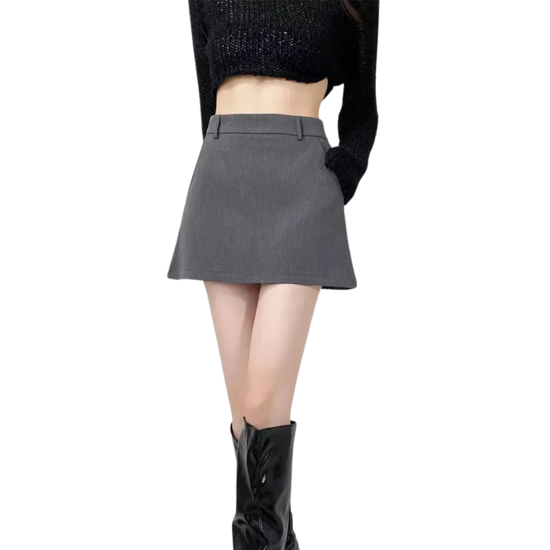 Schicker Minirock in A-Linie mit hoher Taille