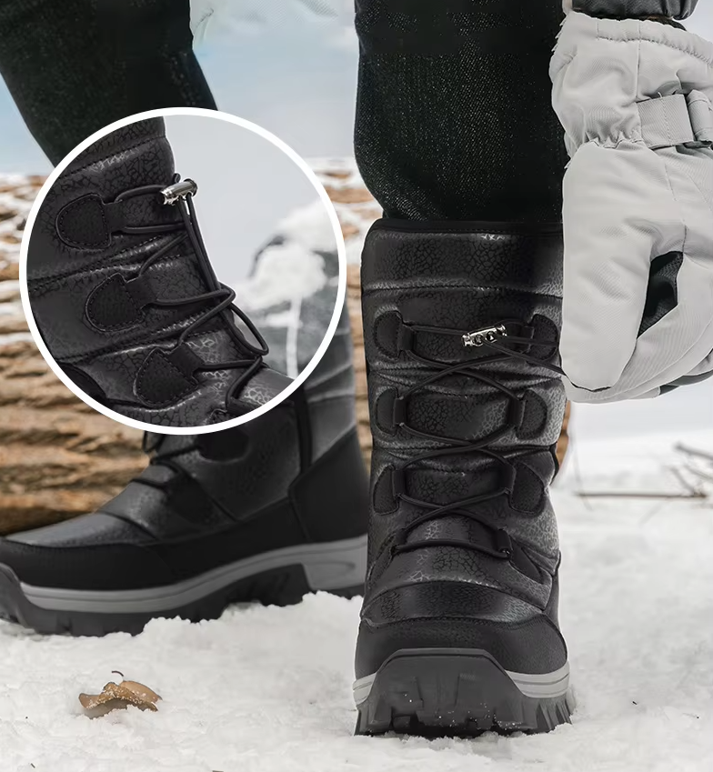 Hohe Winterstiefel aus Plüsch für Männer