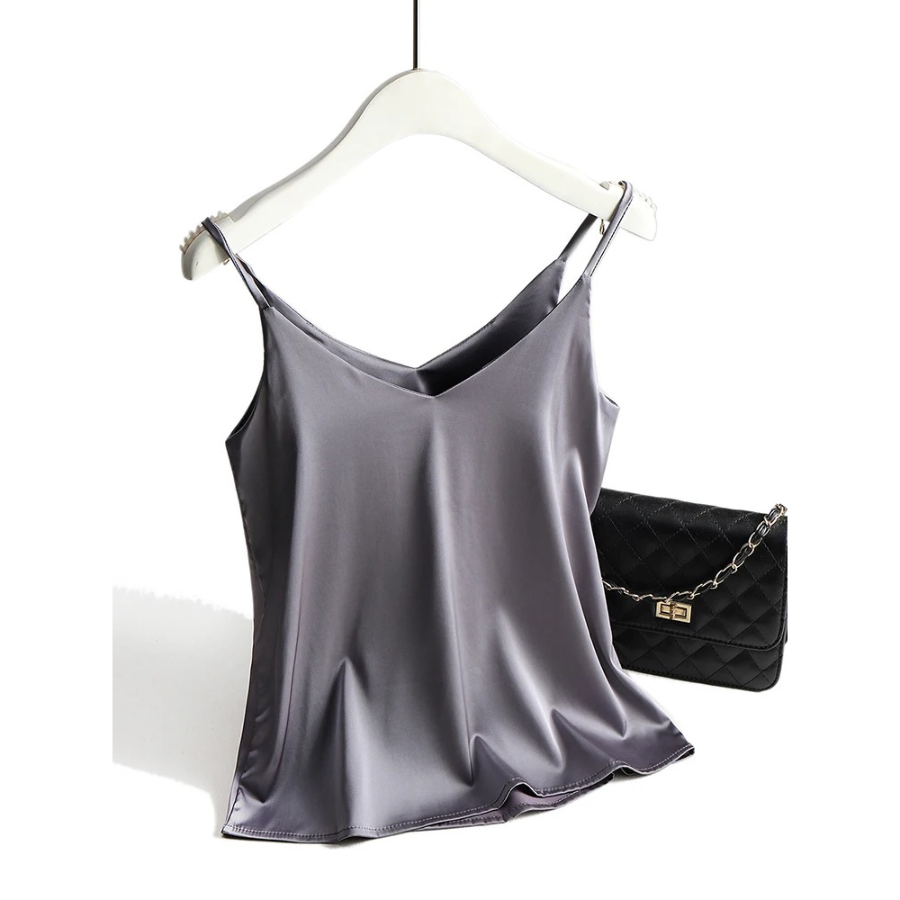 Damen-Spaghettitop mit V-Ausschnitt und Neckholder