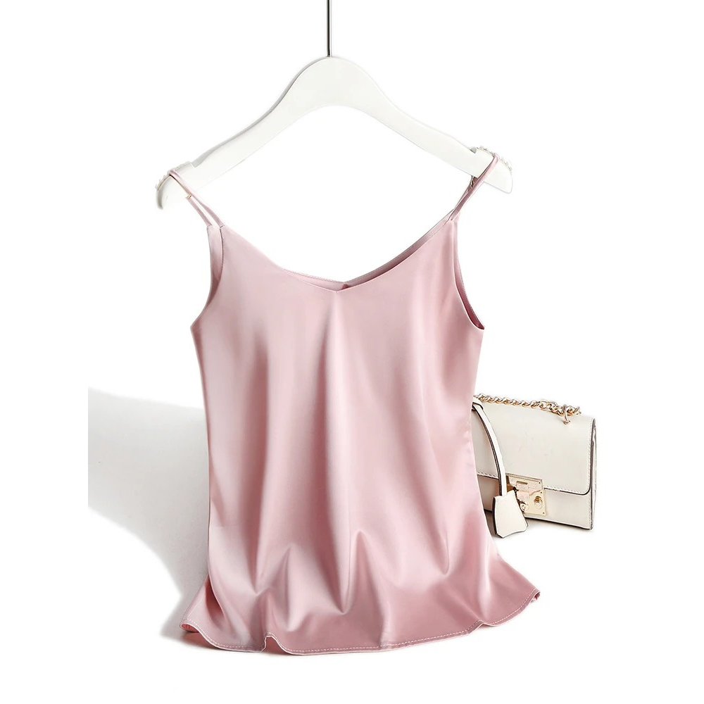 Damen-Spaghettitop mit V-Ausschnitt und Neckholder