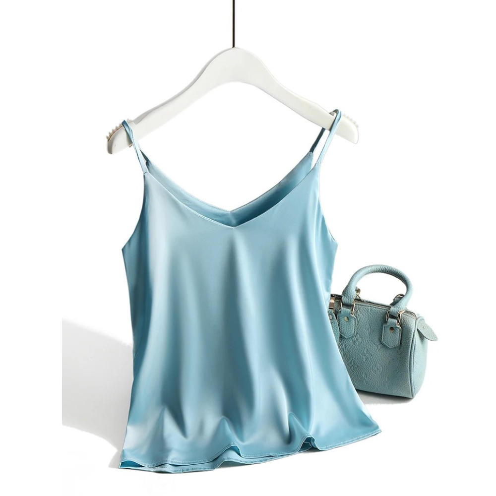 Damen-Spaghettitop mit V-Ausschnitt und Neckholder