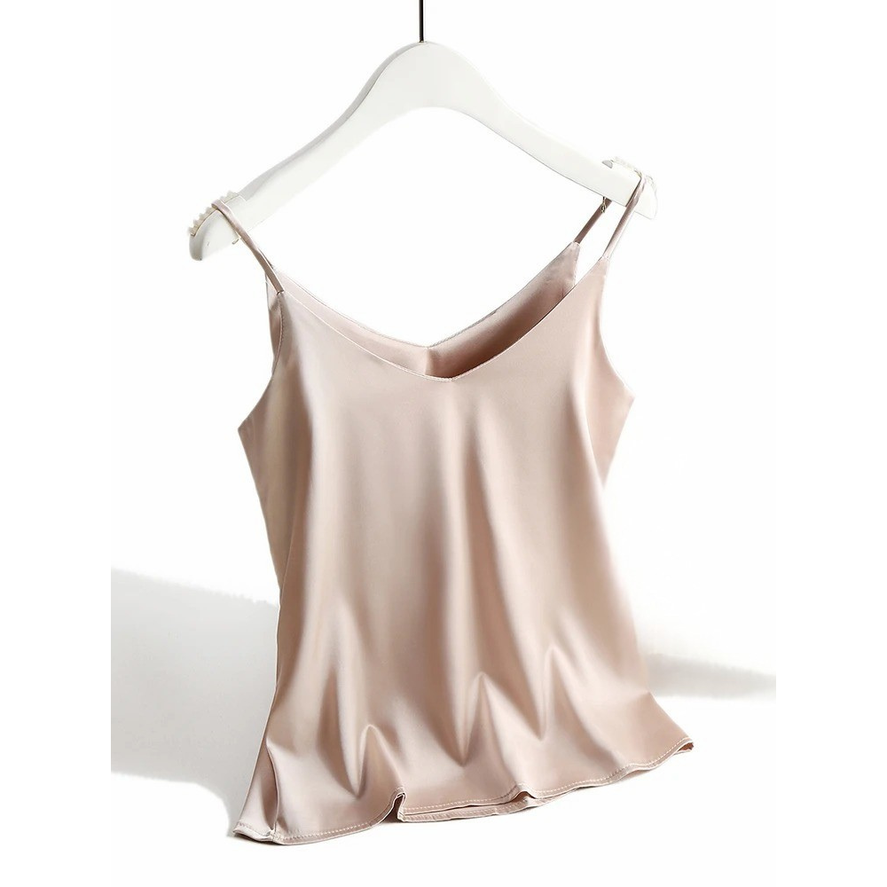 Damen-Spaghettitop mit V-Ausschnitt und Neckholder