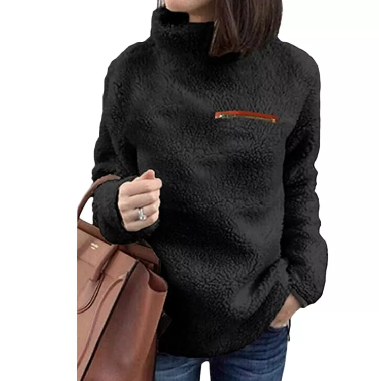Warmer dicker Damen-Plüschpullover