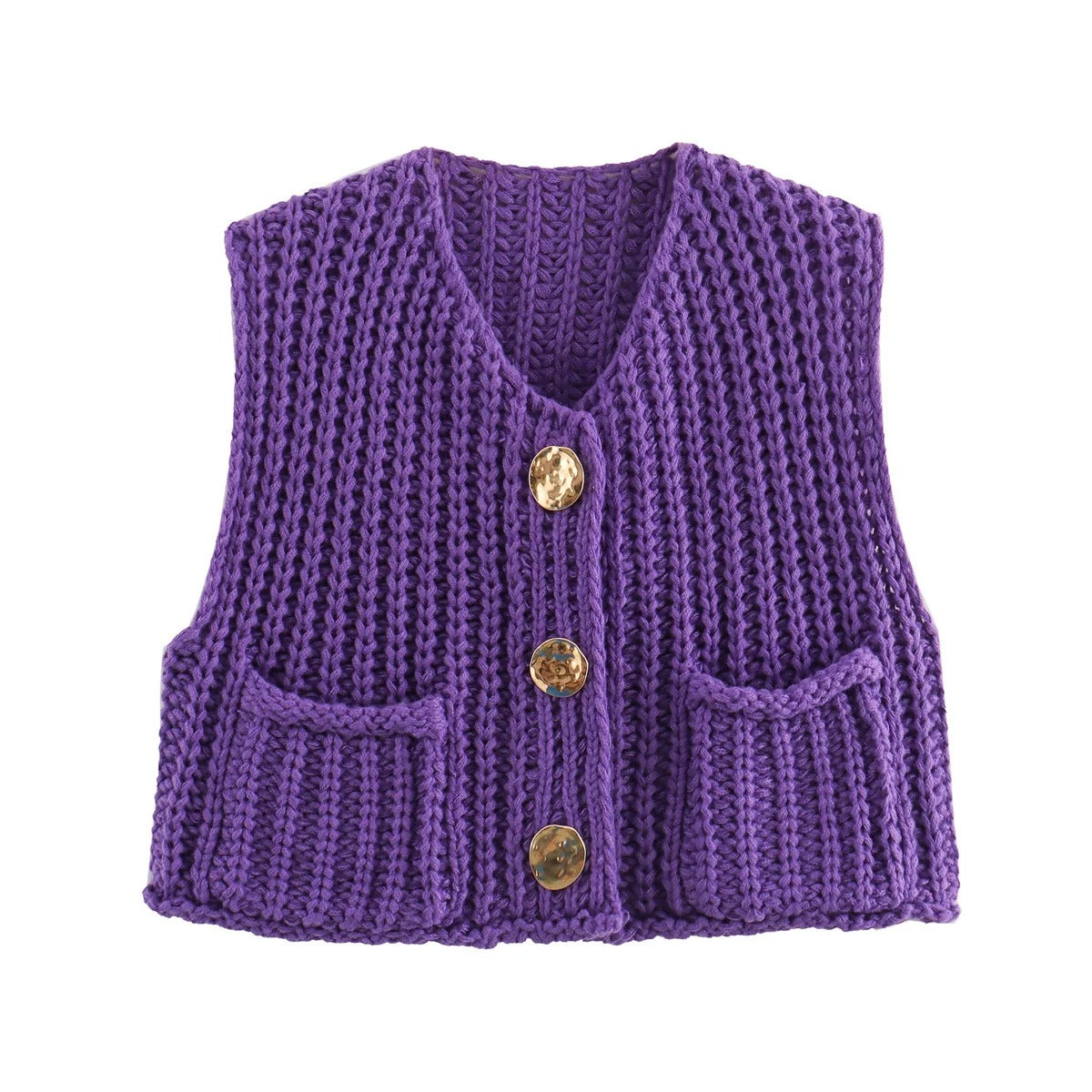 Strickjacke für Damen mit Metallknöpfen