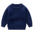 Einfarbiger Kinder-Strickpullover