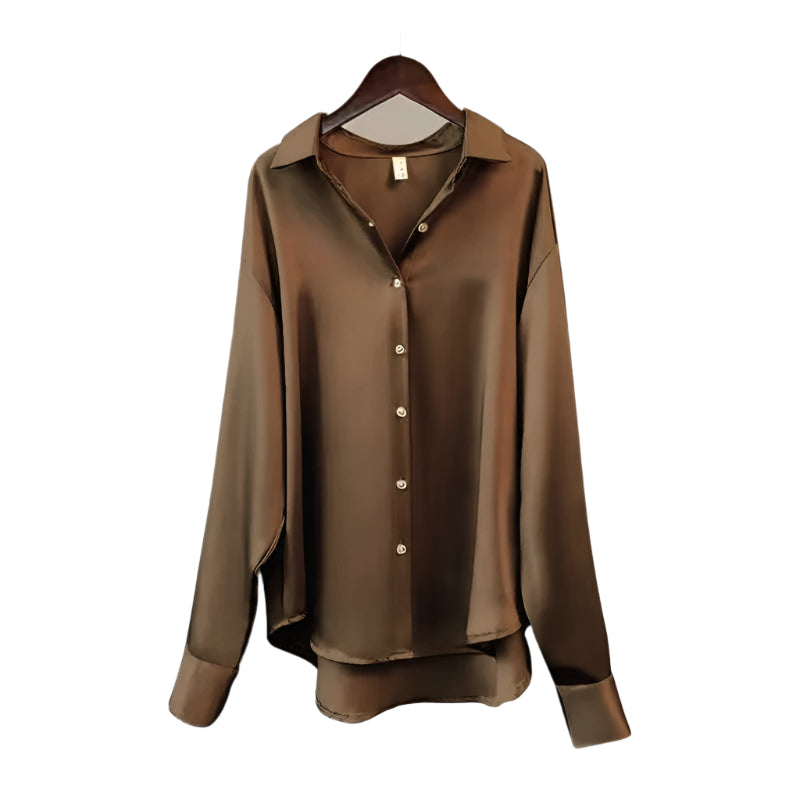 Seidenbluse mit Knopfleiste für Damen