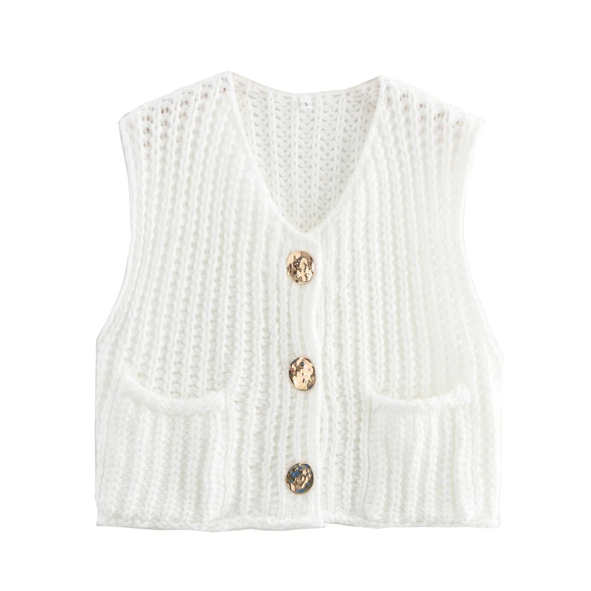 Strickjacke für Damen mit Metallknöpfen