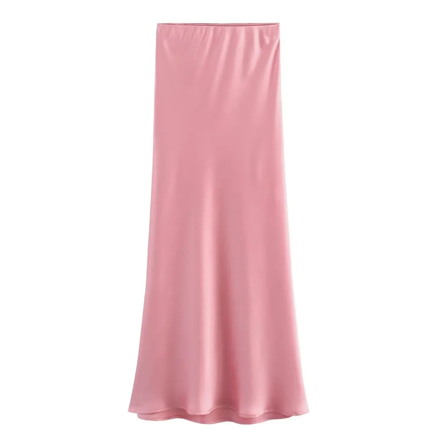 Schmal geschnittenes Damenkleid aus Satin mit Kordelzug