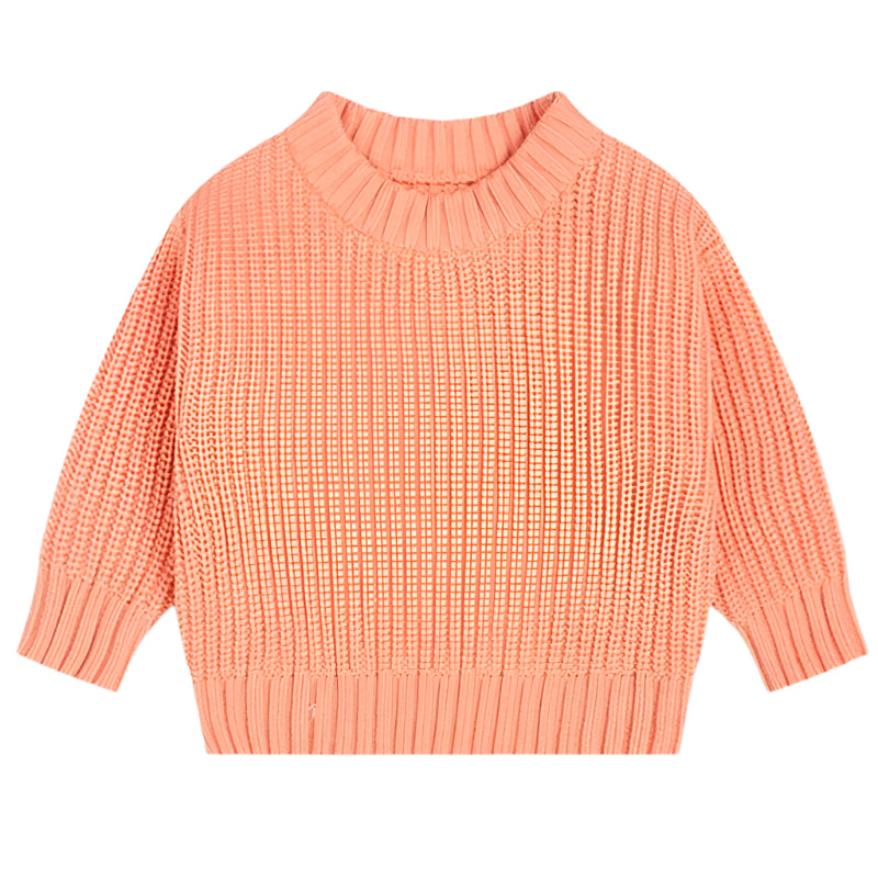 Einfarbiger Kinder-Strickpullover