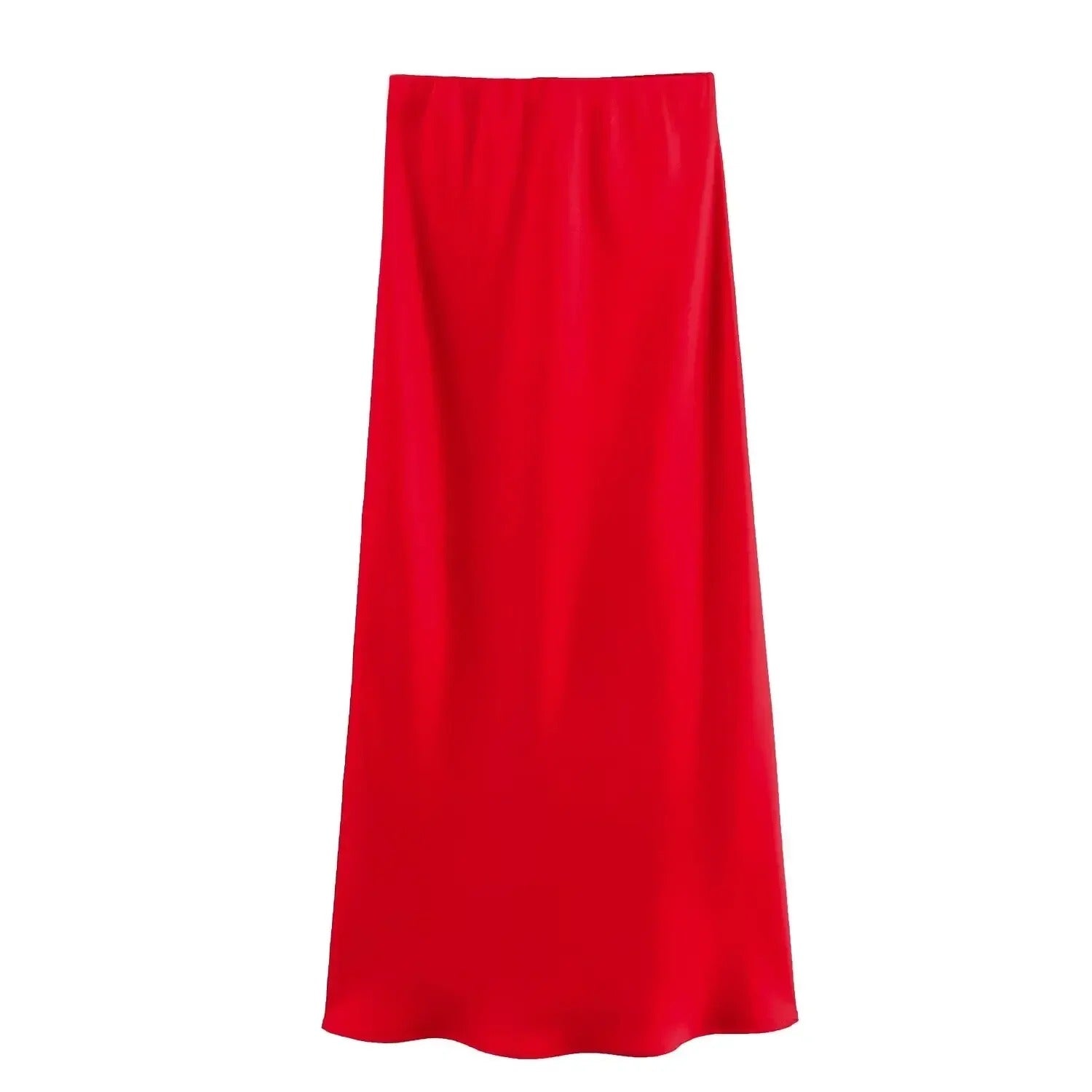 Schmal geschnittenes Damenkleid aus Satin mit Kordelzug