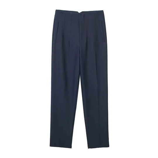 Damen-Hose mit hoher Taille und schmalem Bein