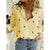 Damen Vintage Baumwoll-Leinen-Casual-T-Shirts