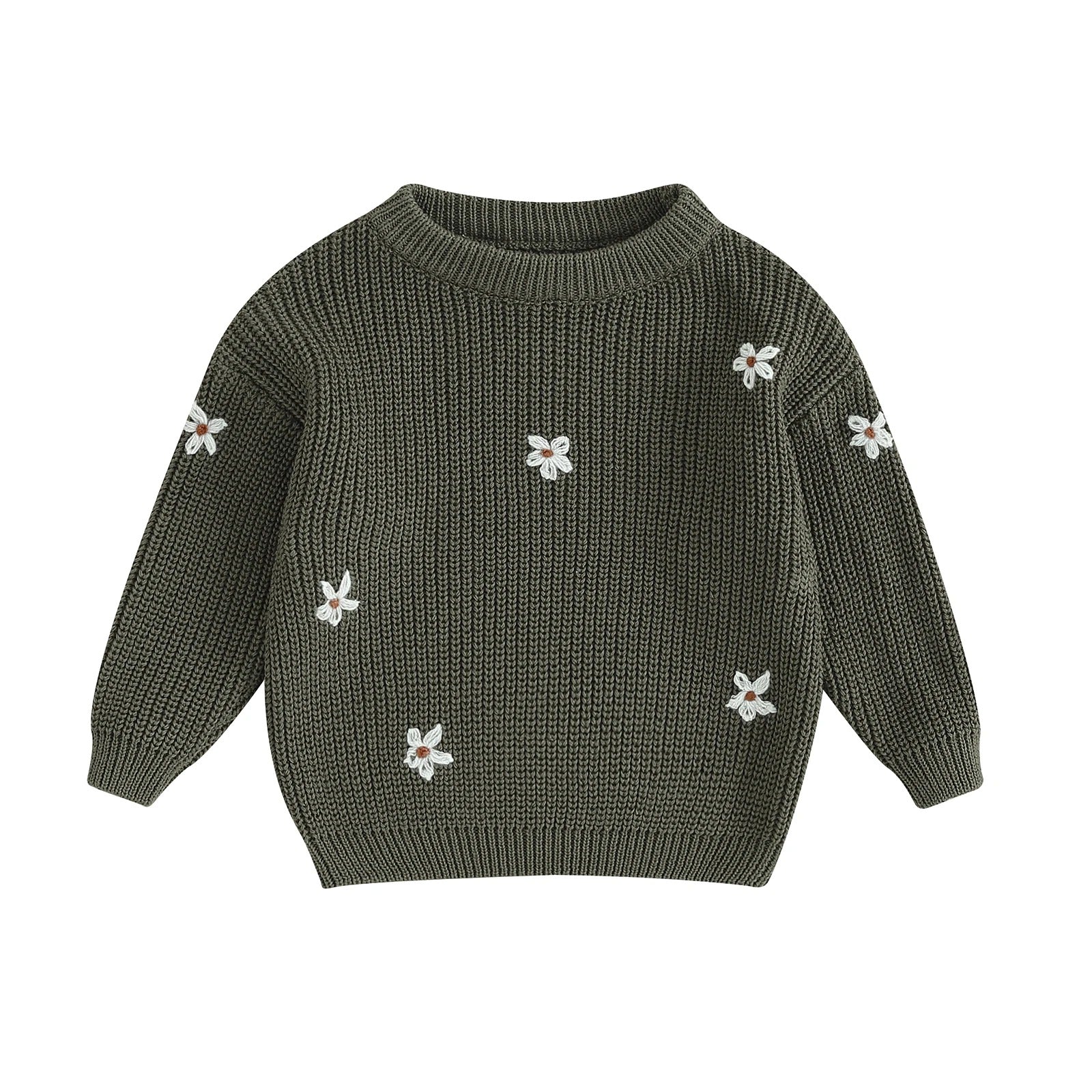 Blumenstrickpullover für Kinder