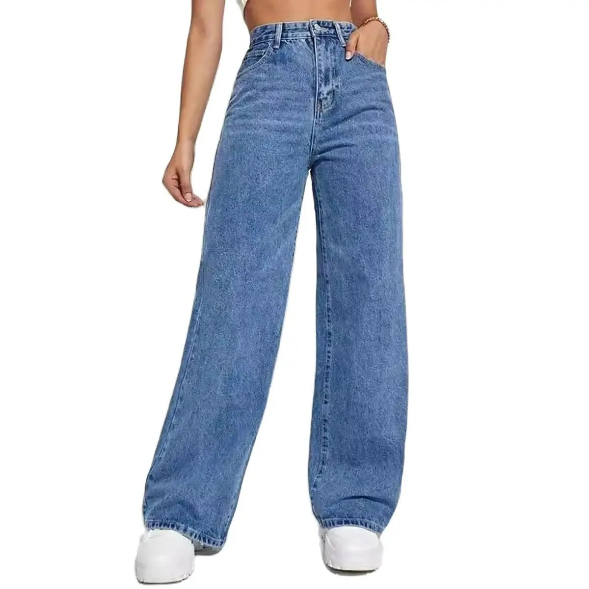Weite Denim-Jeans für Frauen