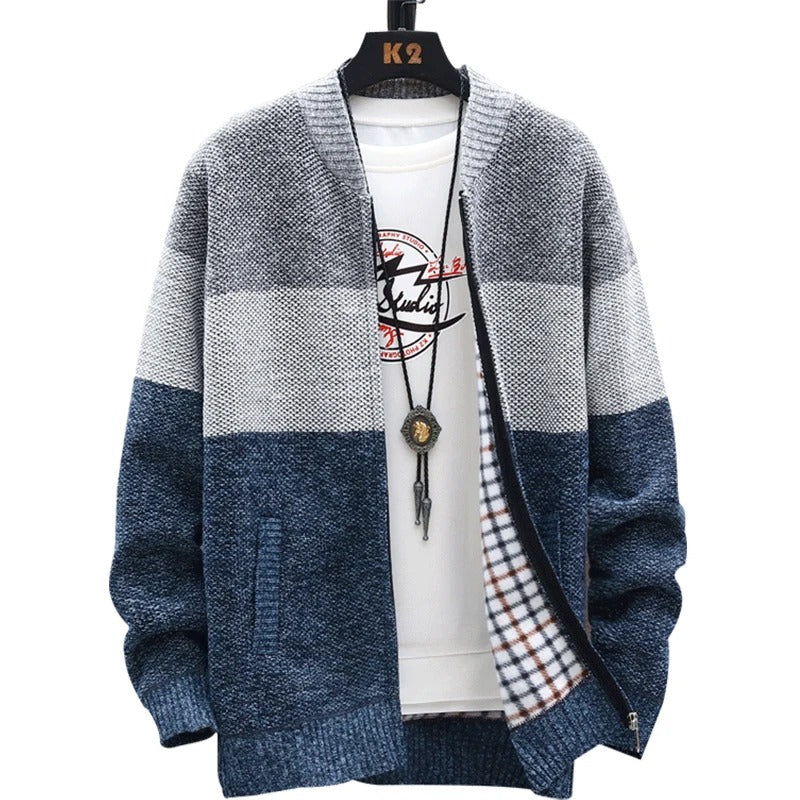 Herrenweste mit Kontraststreifen aus Fleece