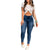 Schmal geschnittene Cargo-Denim-Hose für Damen