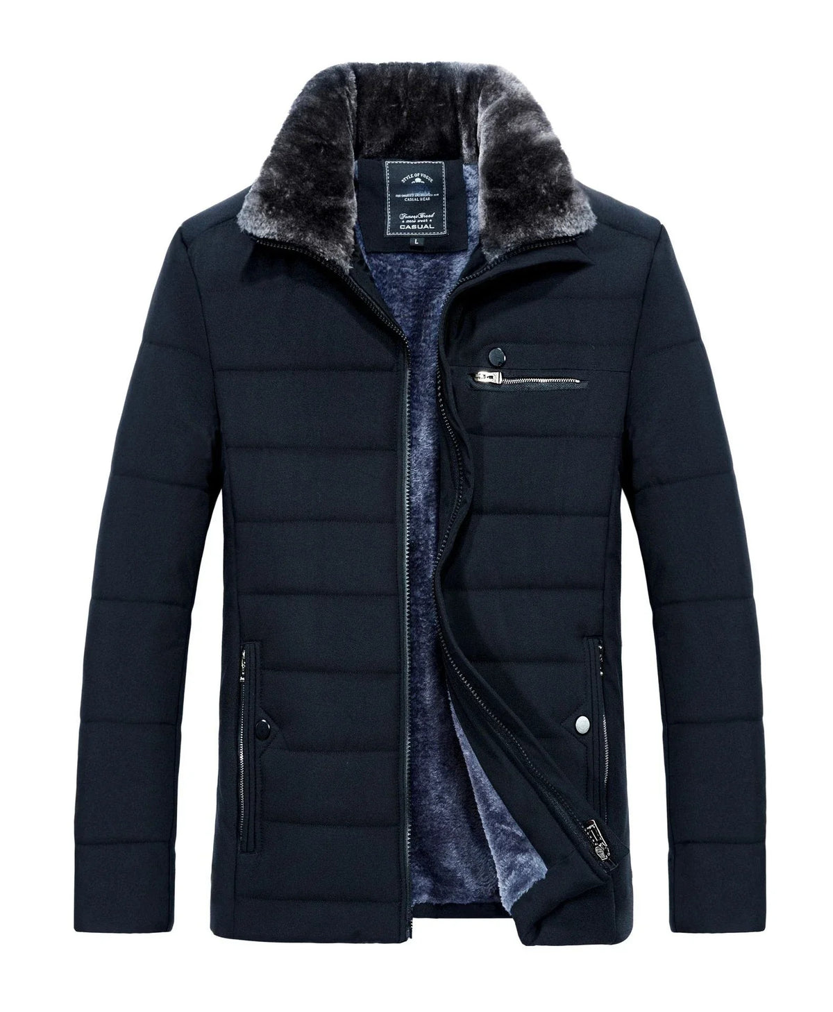 Windjacke mit Fellkragen für Männer
