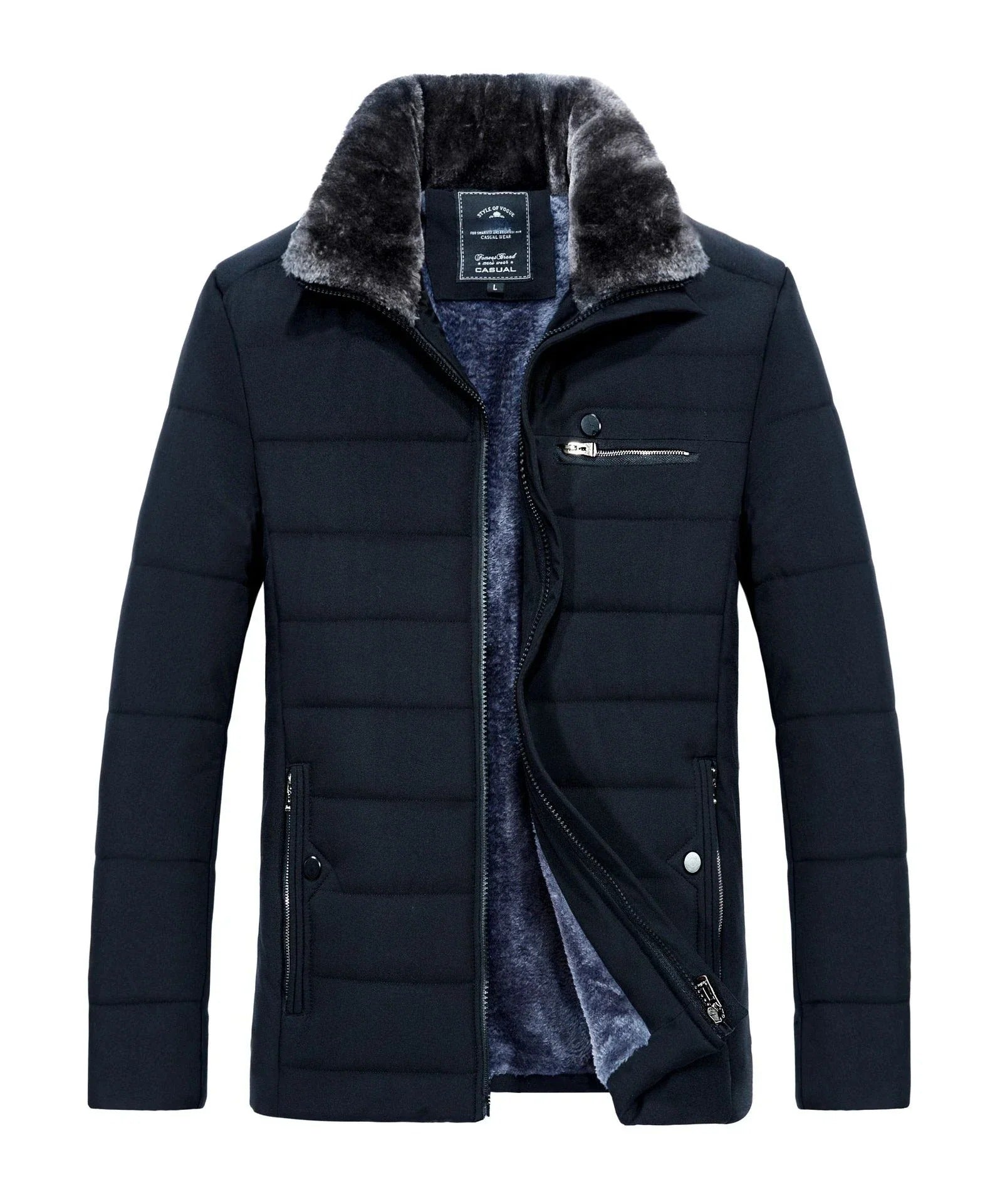 Windjacke mit Fellkragen für Männer