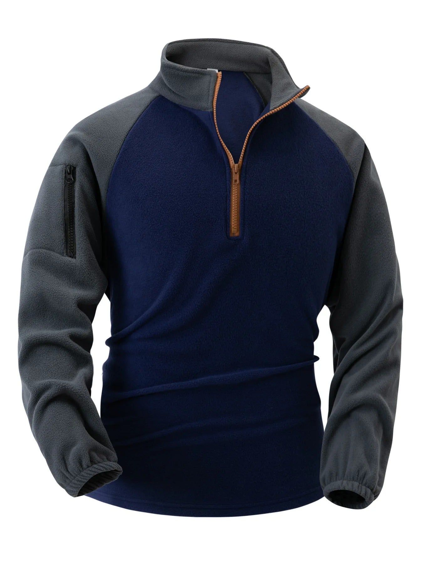 Herren Fleece-Kapuzenjacke