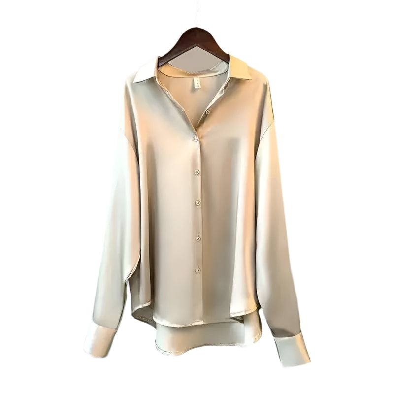 Seidenbluse mit Knopfleiste für Damen
