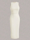 Kleid mit faltiger Taille für Frauen
