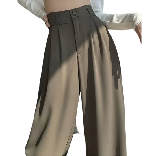 Frauen Koreanischer Stil Baggy-Hose mit hoher Taille
