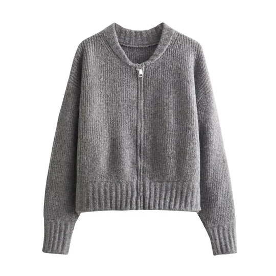 Vintage-Damenpullover mit Rundhalsausschnitt