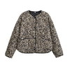 Gesteppte Jacke mit Leopardenmuster für Damen