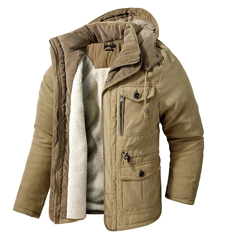 Kaschmir-Fleece-Winterjacke für Männer