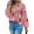 Chiffonbluse mit Federmuster