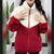 Mit Fleece gefütterte Jacke aus Wolle und Baumwolle für Damen