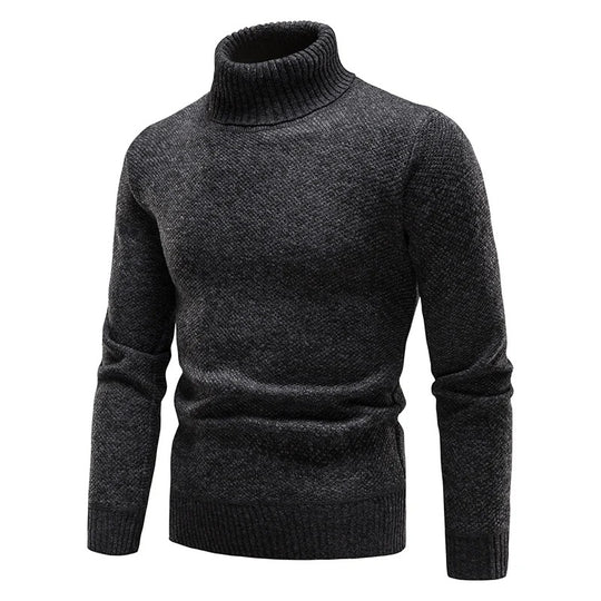 Herren-Rollkragen-Fleecejacke