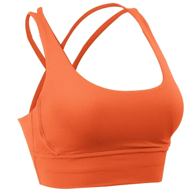 Atmungsaktiver Cross Back Sport-BH für Frauen