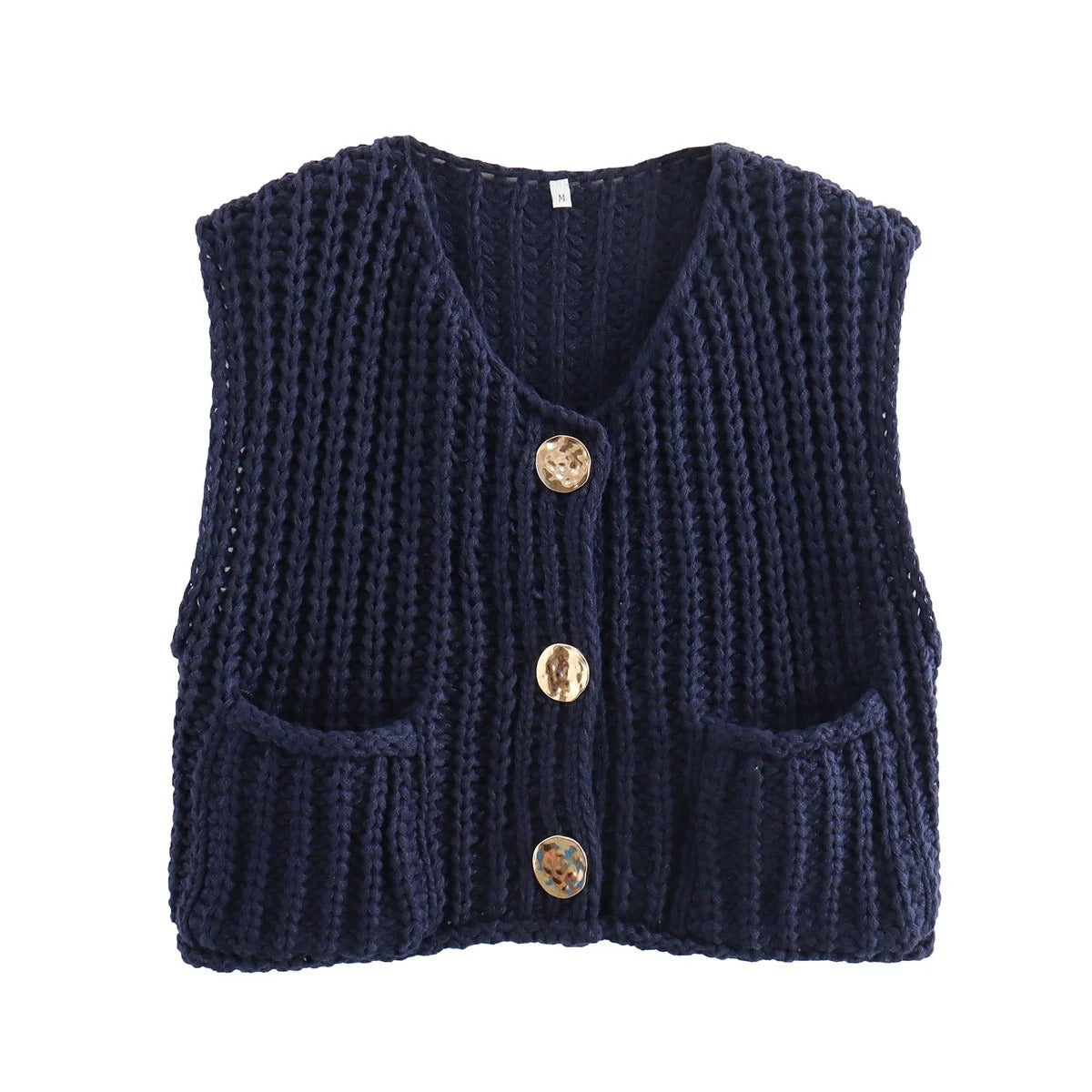 Strickjacke für Damen mit Metallknöpfen