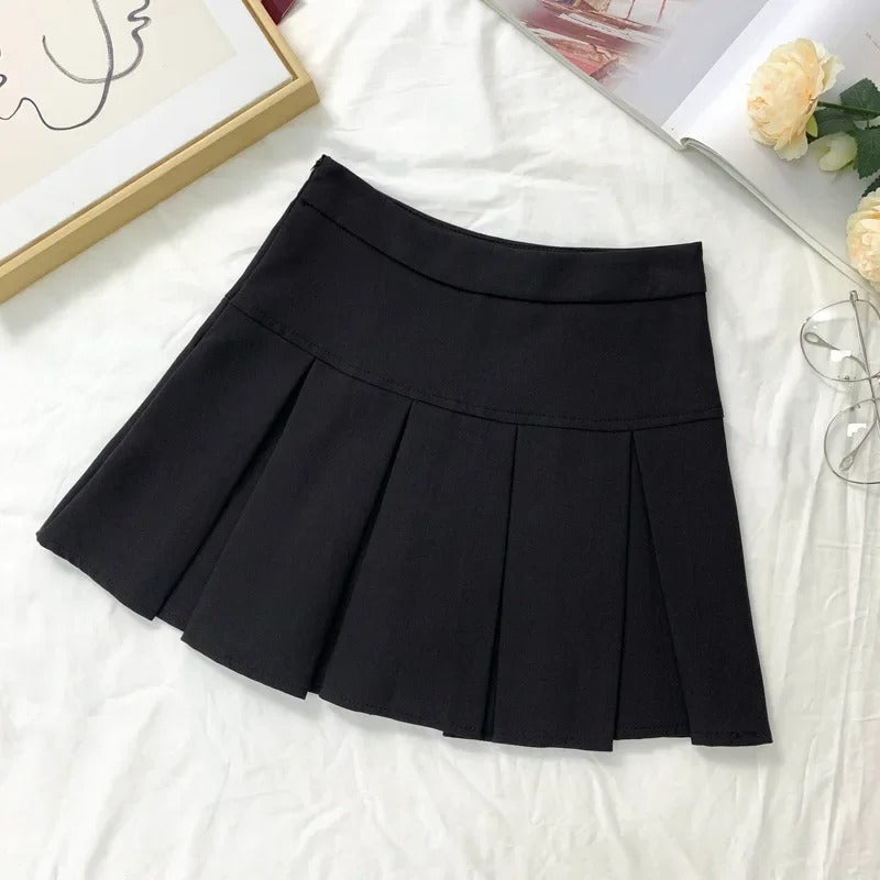 Frauen Faltenrock mit hoher Taille