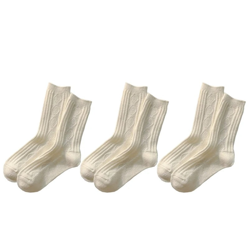 3 Paar/Set Damen Socken aus Kaschmirwolle
