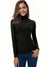 Weiches Damen-T-Shirt mit Rollkragen
