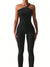 Women's Yoga Jumpsuit Sport Set mit einer Schulter