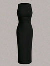 Kleid mit faltiger Taille für Frauen