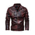 Herren Fleece-Motorrad-Lederjacke